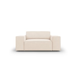 MICADONI Jodie ftlj, med armstd, 1 sits - beige sammet och svart plast