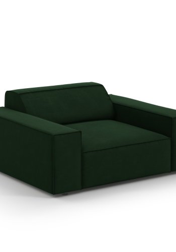 MICADONI Jodie lenestol, m armlener, 1 sete - grnn flyel og sort plast