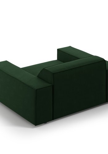 MICADONI Jodie lenestol, m armlener, 1 sete - grnn flyel og sort plast