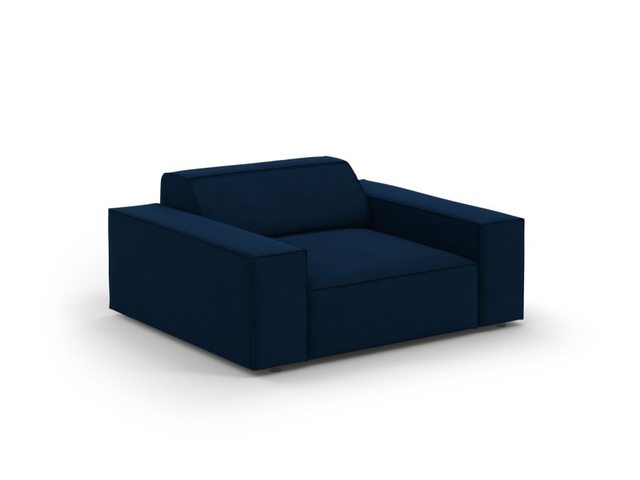 MICADONI Jodie lenestol, m armlener, 1 sete - bl flyel og sort plast