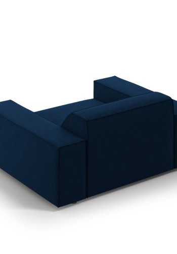 MICADONI Jodie lenestol, m armlener, 1 sete - bl flyel og sort plast