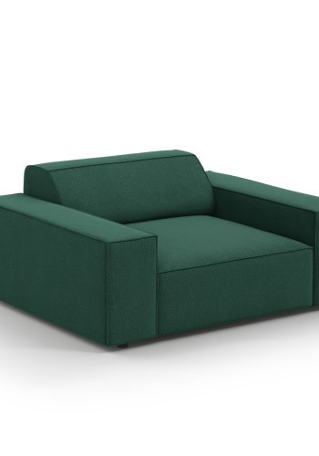 MICADONI Jodie lenestol, m armlener, 1 sete - grnt stoff og sort plast