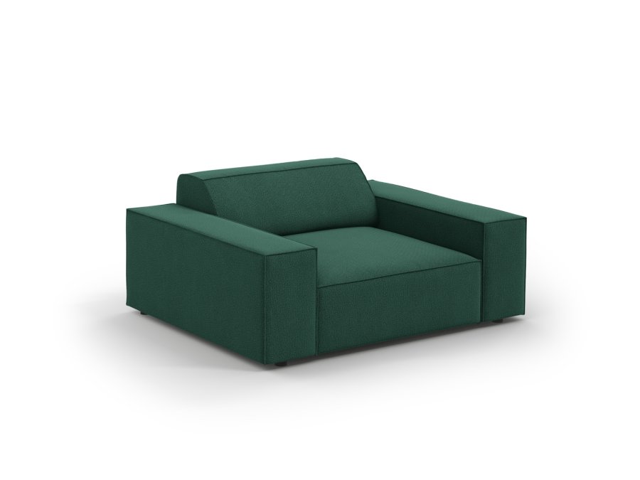 MICADONI Jodie lenestol, m armlener, 1 sete - grnt stoff og sort plast