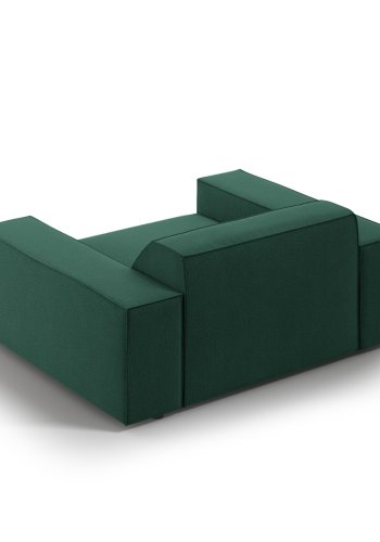 MICADONI Jodie lenestol, m armlener, 1 sete - grnt stoff og sort plast