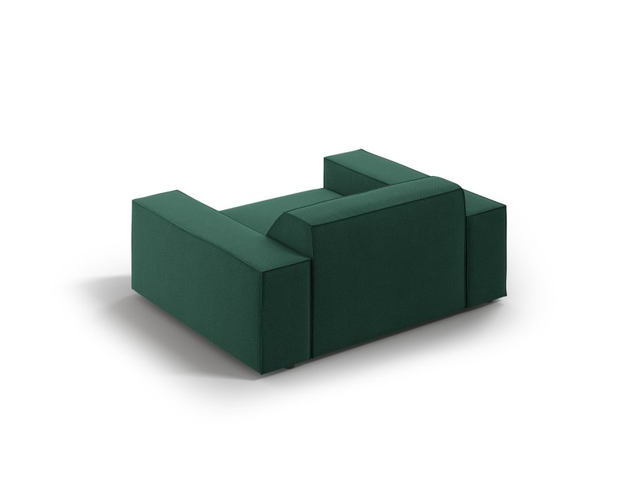 MICADONI Jodie lenestol, m armlener, 1 sete - grnt stoff og sort plast