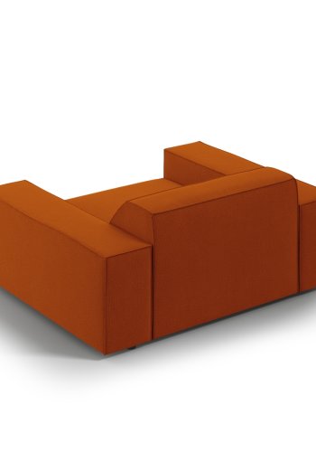 MICADONI Jodie lenestol, m armlener, 1 sete - oransje stoff og sort plast