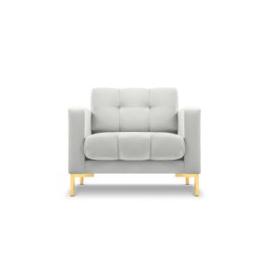 MICADONI Mamaia ftlj, med armstd, 1 sits - silver sammet och guldmetall