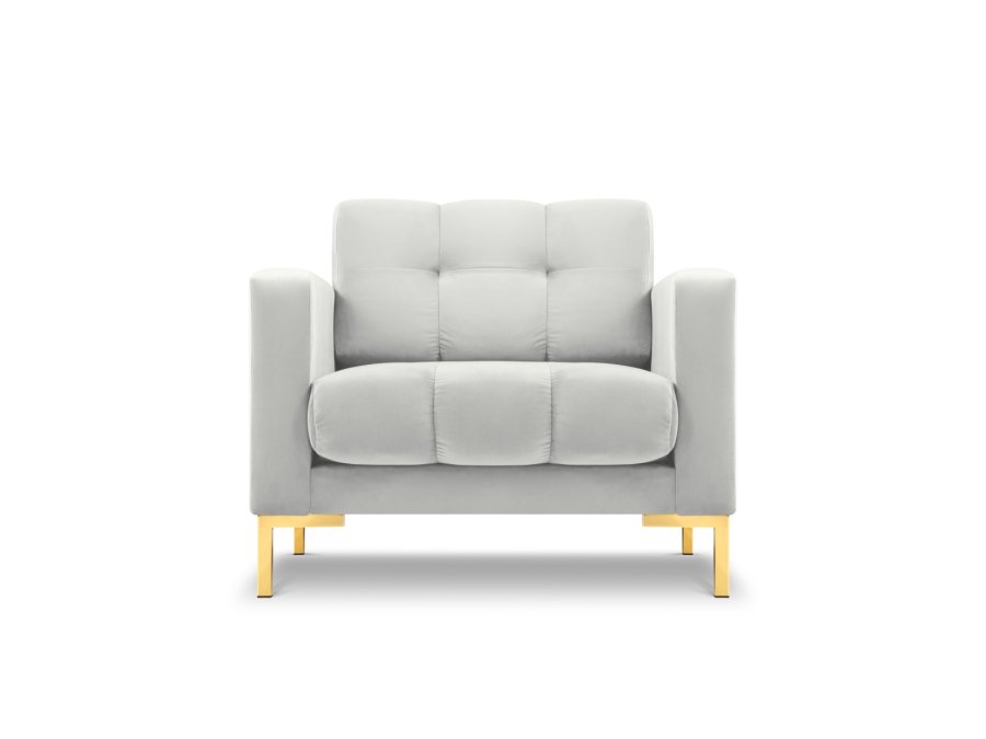 MICADONI Mamaia ftlj, med armstd, 1 sits - silver sammet och guldmetall