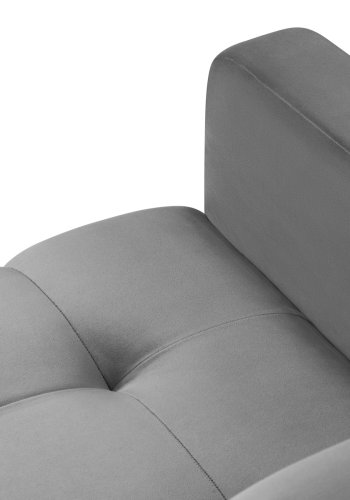 MICADONI Mamaia lenestol, m armlener, 1 sete - gr flyel og gullmetall