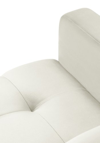 MICADONI Mamaia lenestol, m armlener, 1 sete - beige flyel og sort metall