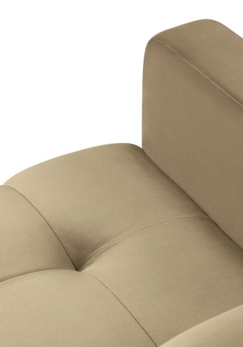 MICADONI Mamaia lenestol, m armlener, 1 sete - beige flyel og sort metall