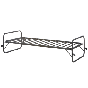 WOOOD LUCY UDSKRIFTSENGE METAL SORT 90X200CM