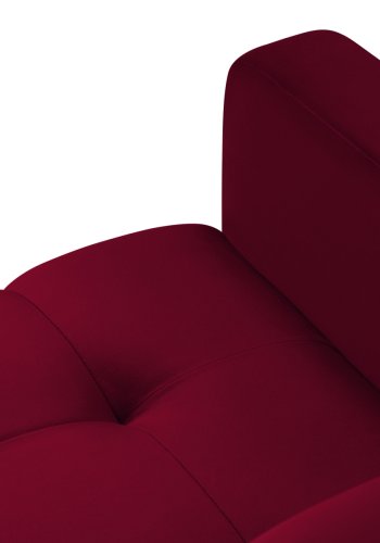 MICADONI Mamaia lenestol, m armlener, 1 sete - rd flyel og sort metall