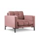 MICADONI Mamaia lenestol, m armlener, 1 sete - rosa flyel og sort metall