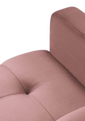 MICADONI Mamaia lenestol, m armlener, 1 sete - rosa flyel og sort metall