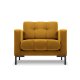 MICADONI Mamaia lenestol, m armlener, 1 sete - gul flyel og sort metall