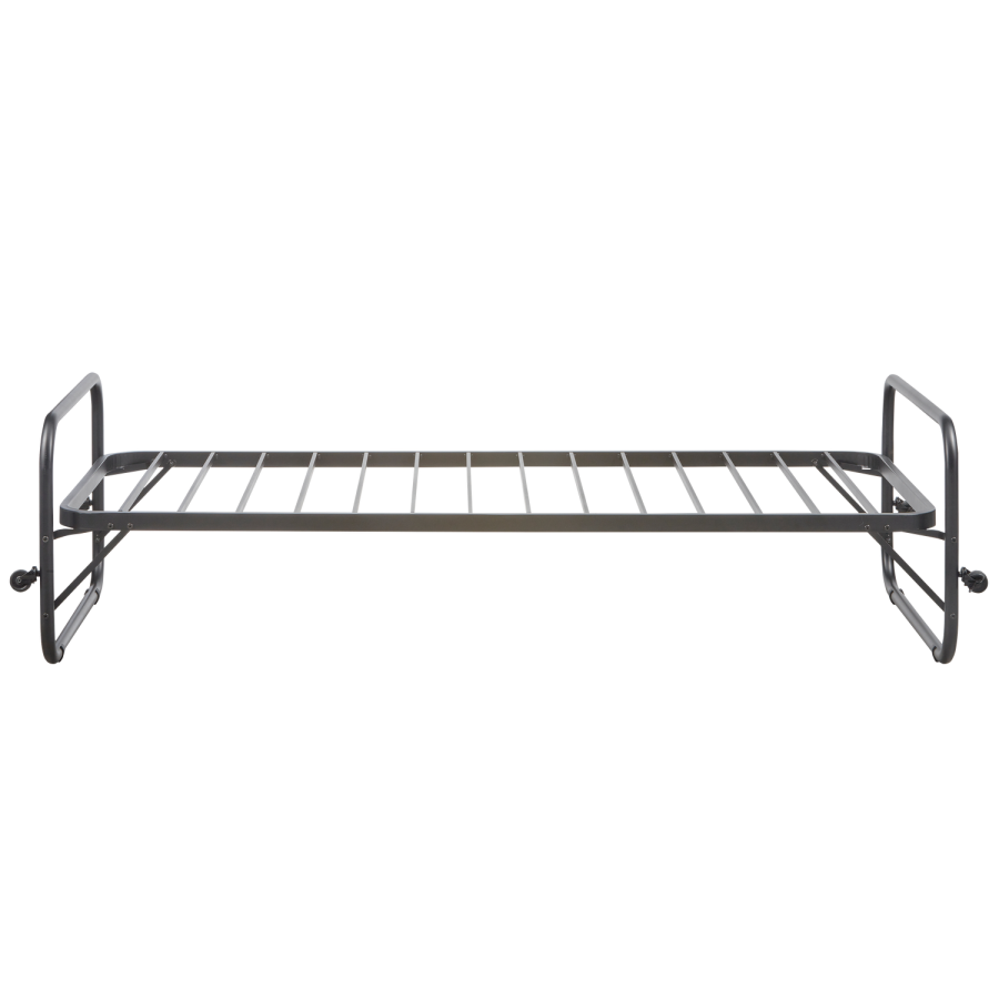 WOOOD LUCY UDSKRIFTSENGE METAL SORT 90X200CM