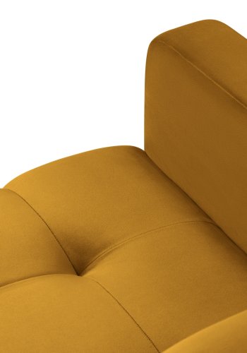 MICADONI Mamaia lenestol, m armlener, 1 sete - gul flyel og sort metall