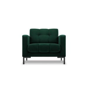 MICADONI Mamaia ftlj, med armstd, 1 sits - grn sammet och svart metall
