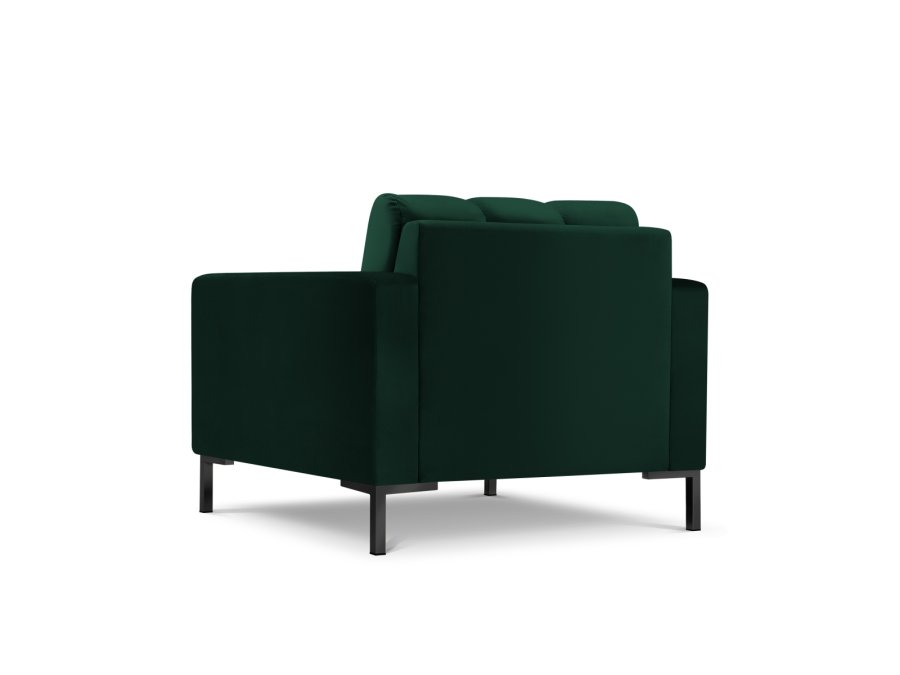 MICADONI Mamaia lenestol, m armlener, 1 sete - grnn flyel og sort metall