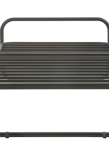 WOOOD LUCY UDSKRIFTSENGE METAL SORT 90X200CM