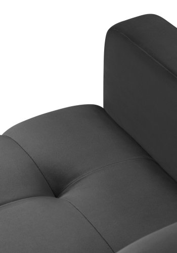 MICADONI Mamaia lenestol, m armlener, 1 sete - antrasittgr flyel og sort metall