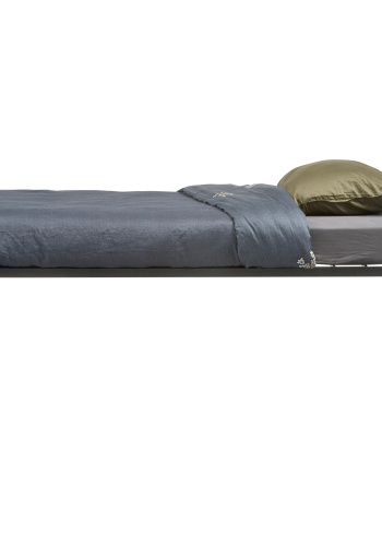 WOOOD LUCY UDSKRIFTSENGE METAL SORT 90X200CM