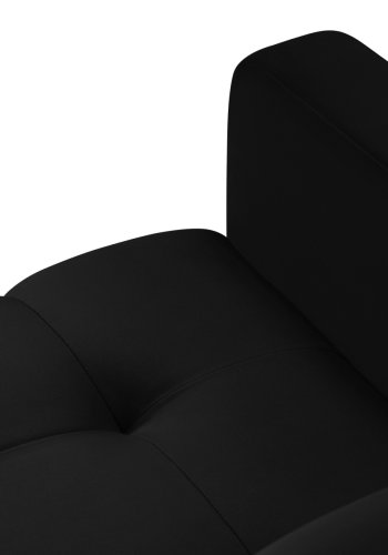 MICADONI Mamaia lenestol, m armlener, 1 sete - svart flyel og sort metall