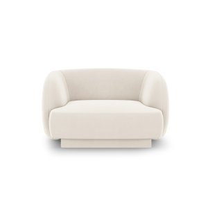MICADONI Miley ftlj, med armstd, 1 sits - beige sammet och svart plast