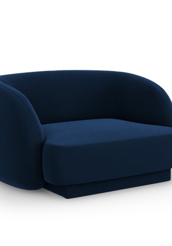 MICADONI Miley lenestol, m armlener, 1 sete - bl flyel og sort plast