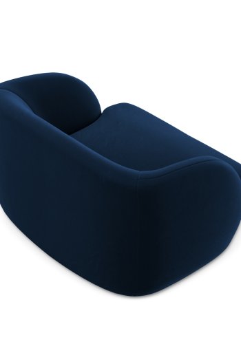 MICADONI Miley lenestol, m armlener, 1 sete - bl flyel og sort plast