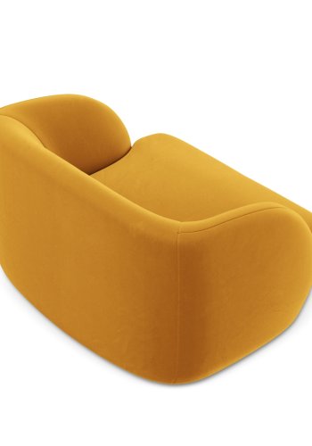 MICADONI Miley lenestol, m armlener, 1 sete - gul flyel og sort plast