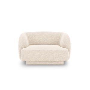 MICADONI Miley ftlj, med armstd, 1 sits - beige chenille och svart plast