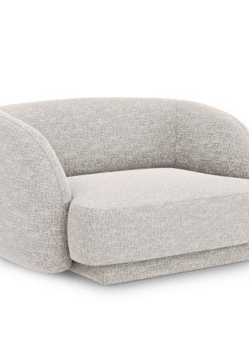 MICADONI Miley lenestol, med armlener, 1 sete - gr chenille og svart plast