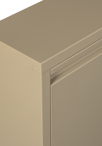 WOOOD Sabine skoskab, m. 3 rum - sand metal