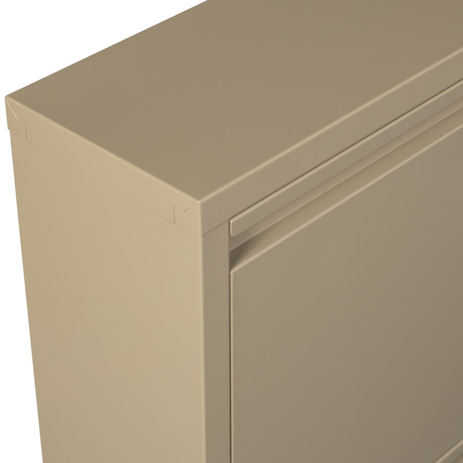 WOOOD Sabine skoskab, m. 3 rum - sand metal