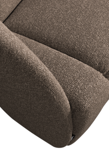 WOOOD Mojo 2-sits bnkelement, vnster - brun melange boucl