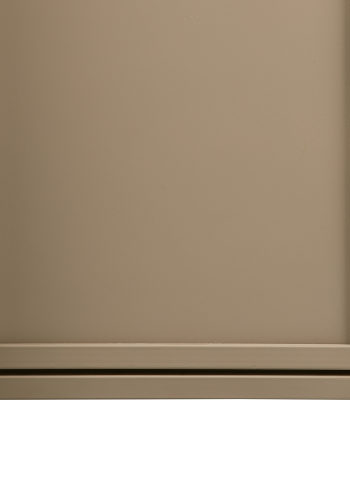 WOOOD Exhibit vitrineskab, m. 2 lger og 4 hylder - glas og khaki jern