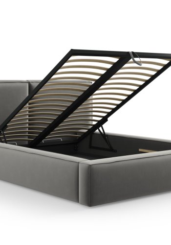  Micadoni  MICADONI Jodie sengeramme, m. sengegavl og lameller - gr fljl og sort plast (140x200)