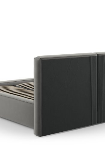  Micadoni  MICADONI Jodie sengeramme, m. sengegavl og lameller - gr fljl og sort plast (140x200)