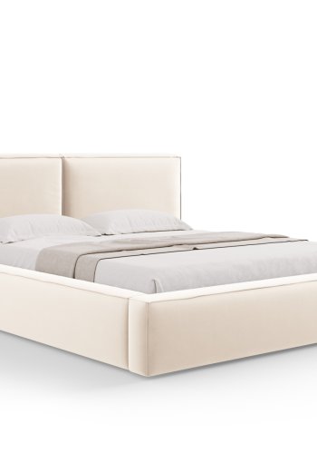  Micadoni  MICADONI Jodie sengeramme, m. sengegavl, lameller - beige fljl og plast (160x200)