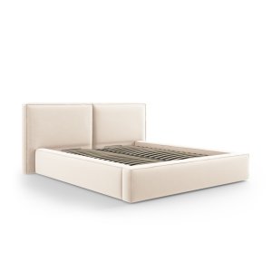  Micadoni  MICADONI Jodie sengeramme, m. sengegavl, lameller - beige fljl og plast (160x200)