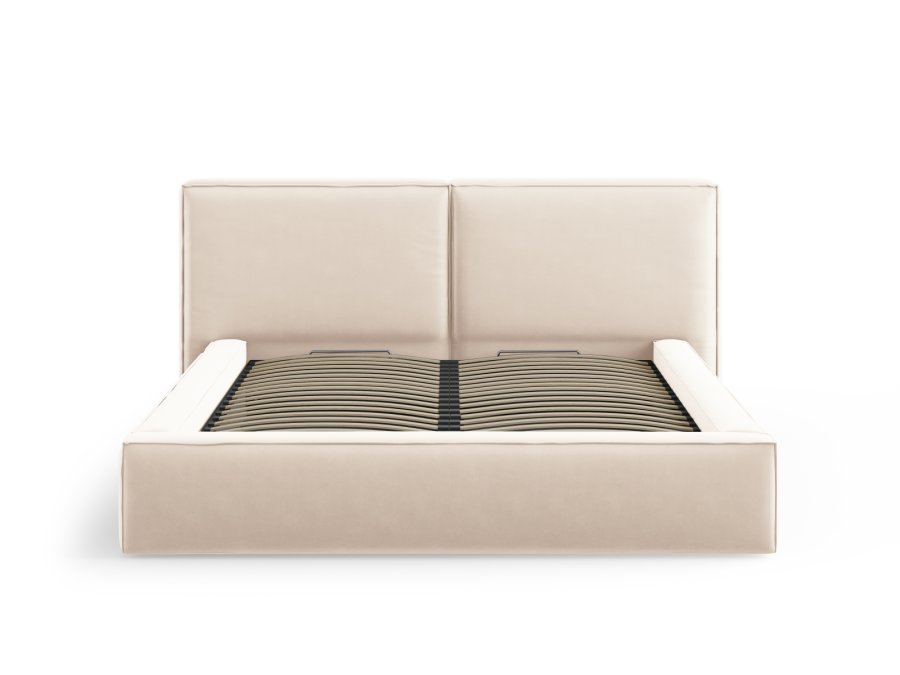  Micadoni  MICADONI Jodie sengeramme, m. sengegavl, lameller - beige fljl og plast (160x200)