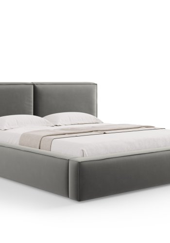  Micadoni  MICADONI Jodie sengeramme, m. sengegavl, lameller - gr fljl, sort plast (160x200)