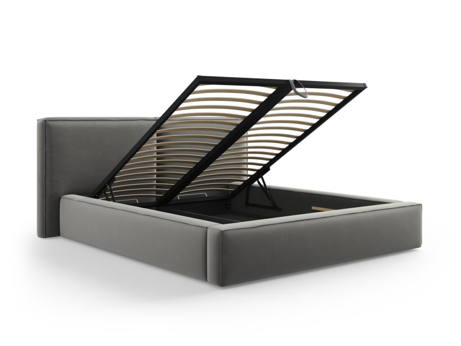  Micadoni  MICADONI Jodie sengeramme, m. sengegavl, lameller - gr fljl, sort plast (160x200)