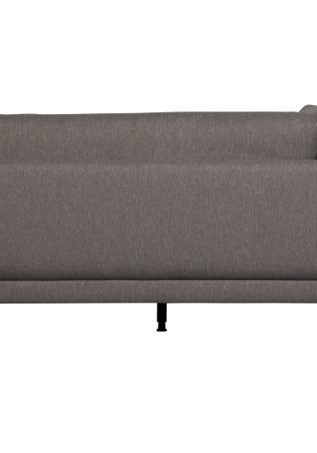 WOOOD Couple spisebnk, hjrne, hjre, m. hynder - gr meleret melange stof og sorte ben