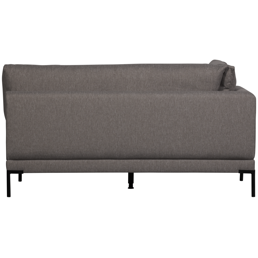 WOOOD Couple spisebnk, hjrne, hjre, m. hynder - gr meleret melange stof og sorte ben