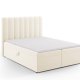 MICADONI Kelp Boxspring seng, med hodegjerde, Boxspring/madrass, overmadrass - beige flyel (200x16)