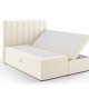 MICADONI Kelp Boxspring seng, med hodegjerde, Boxspring/madrass, overmadrass - beige flyel (200x16)