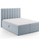 MICADONI Kelp Boxspring seng, med hodegjerde, Boxspring/madrass, overmadrass - bl flyel (200x160)